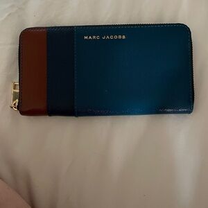 Marc Jacobs Blue and Brown Wallet